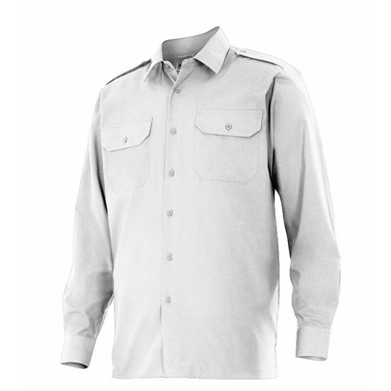 

CAMISA MANGA LARGA CON GALONERAS Blanco L