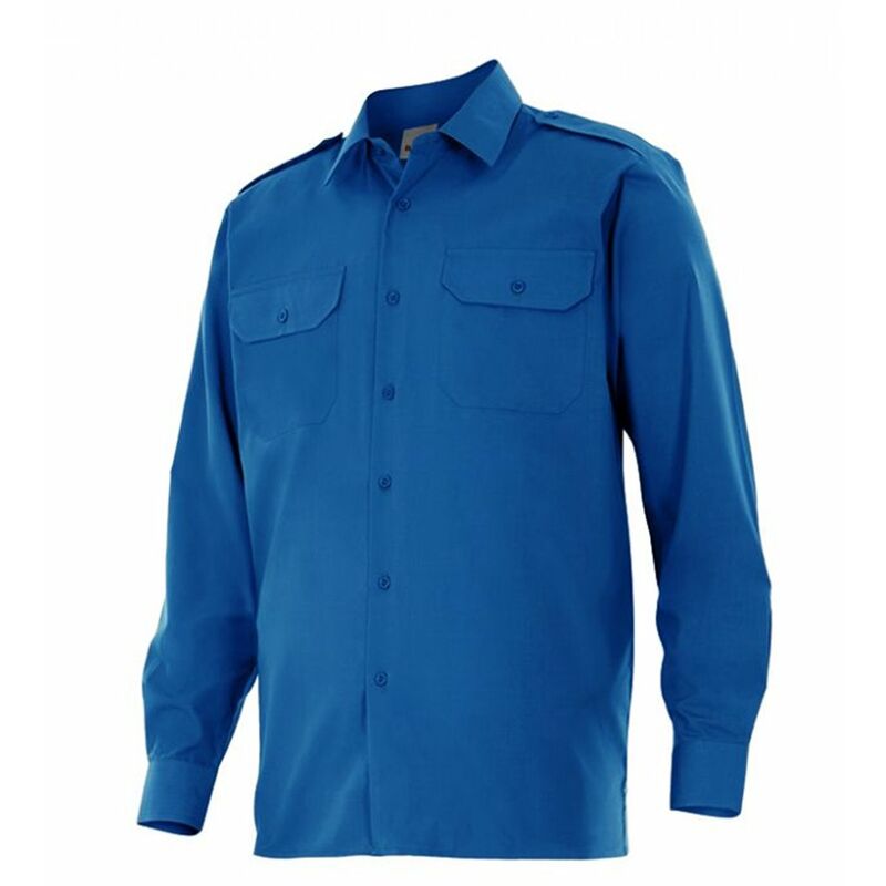 

CAMISA MANGA LARGA CON GALONERAS Azulina S