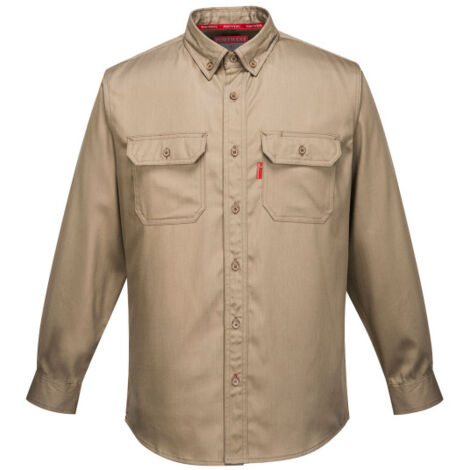 Camisa de trabajo resistente a la llama y protección ARC2 Bizflame 88/12 FR89 4XL Caqui