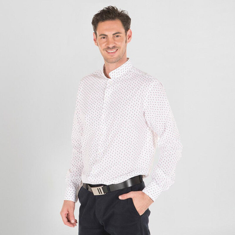 

Camisa de hombre manga larga con cuello mao con estampado GARY'S Fiorella | 44 - Gaviota Blanco