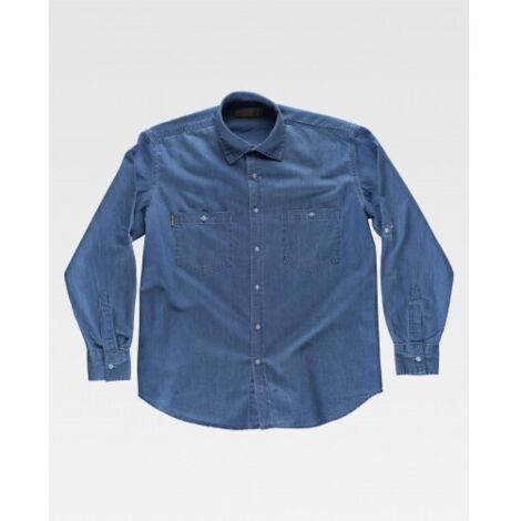 Camisa industrial en tejido vaquero WORKTEAM B8700 de cuello clásico