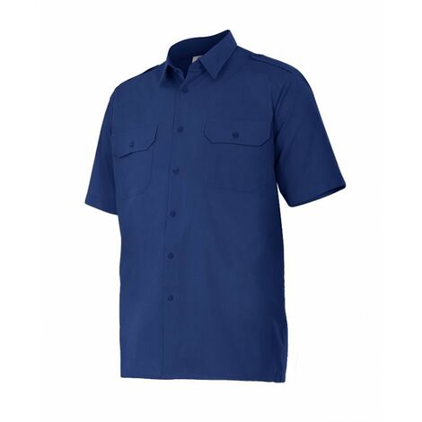 camisa manga corta azul