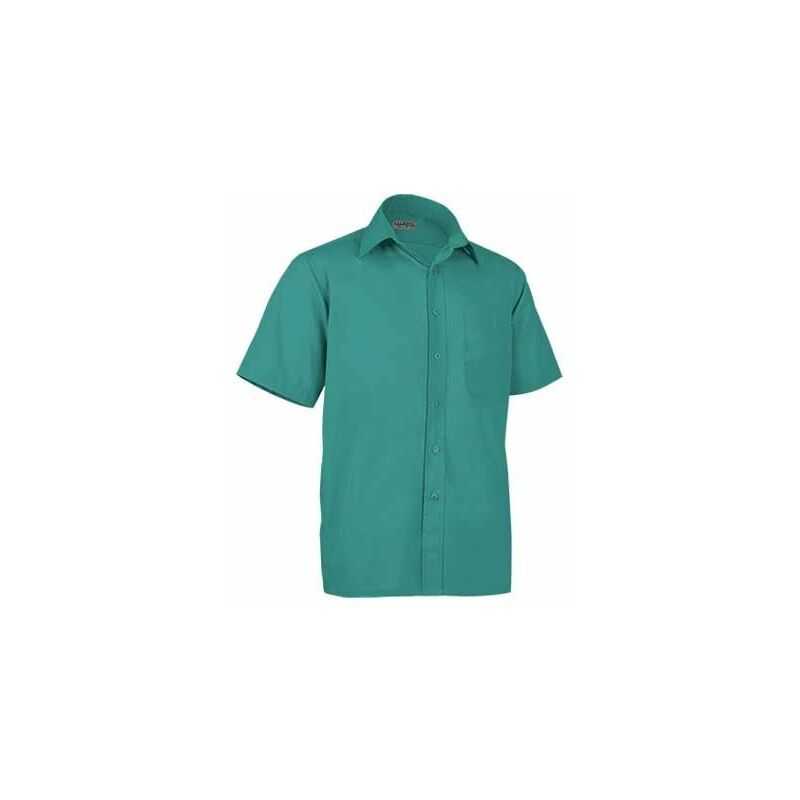 

Camisa manga corta de corte clásico Oporto | 40 - Verde Quirófano - Valento