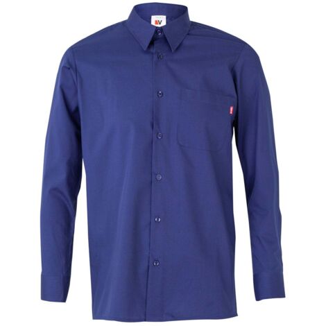 Camisa manga larga con cuello francés reforzado con ballenas VELILLA Serie 529 3XL Azulina