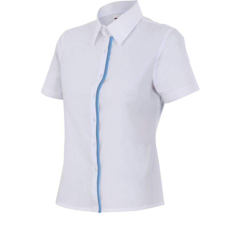 

Velilla - CAMISA MUJER ENTALLADA DE MANGA CORTA Blanco S