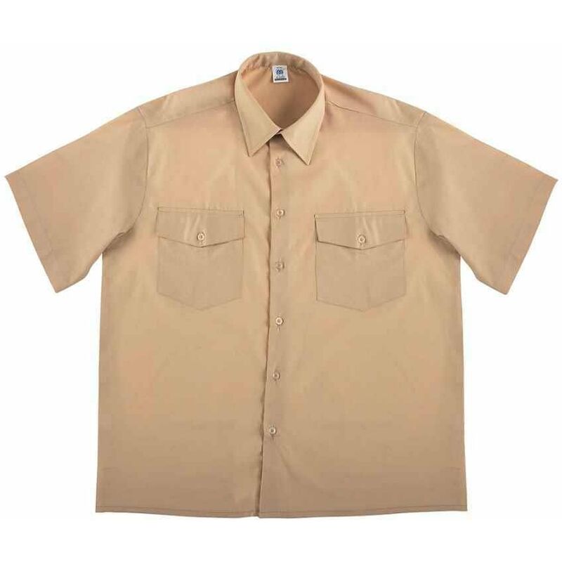 

Camisa Tergal Manga Corta Beige 43-44
