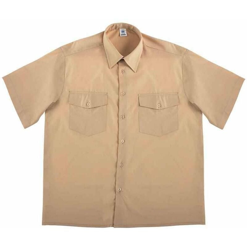 

Camisa Tergal Manga Corta Beige 49-50