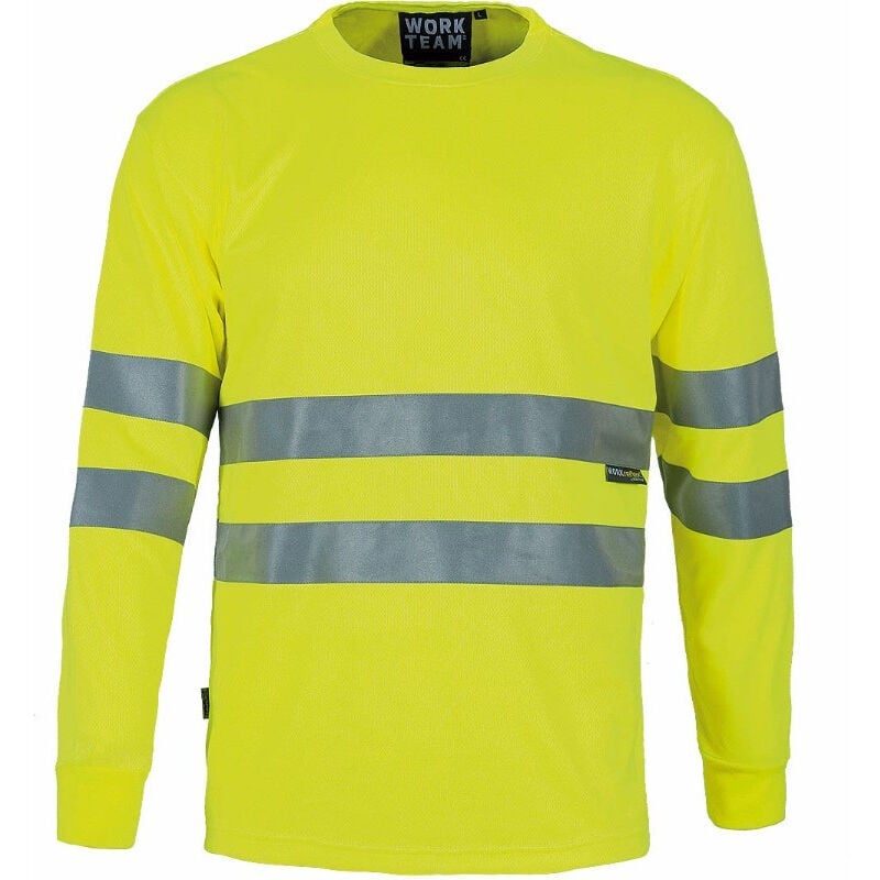 

Camiseta de trabajo manga larga de alta visibilidad WORKTEAM C3933 | S - Amarillo A.V.