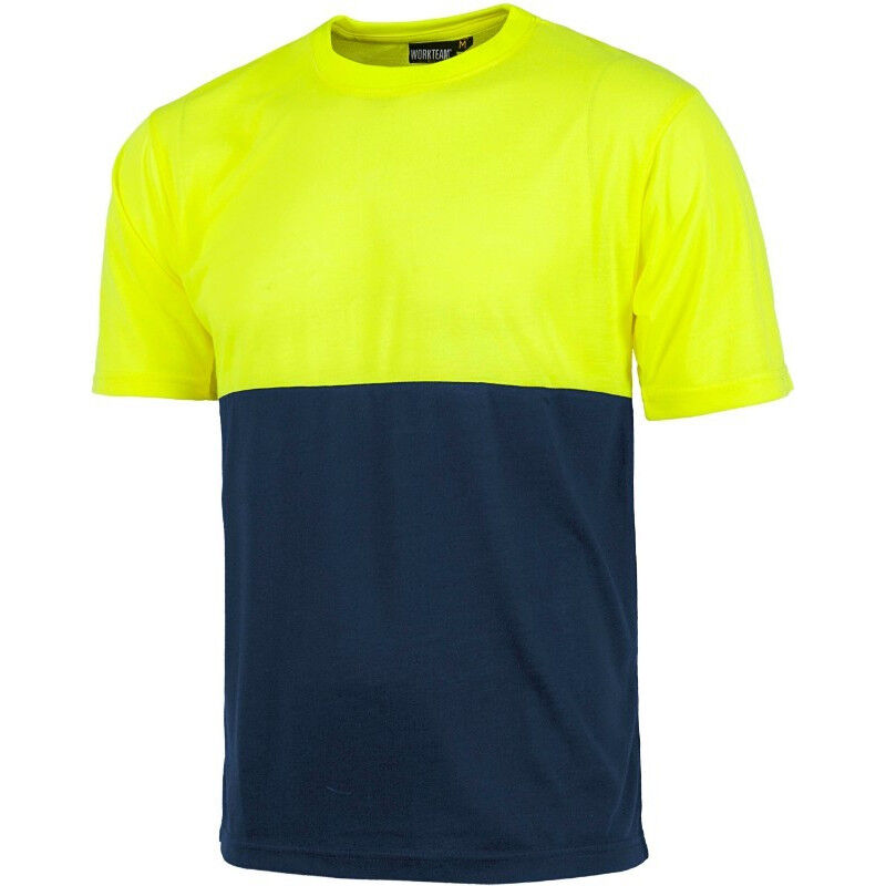 

Camiseta manga corta combinada con alta visibilidad C6020 | 3XL - Marino+Amarillo A.V. - Workteam