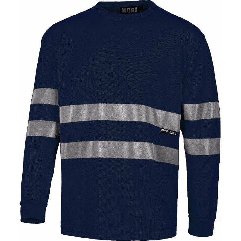 

Camiseta manga larga con cuello reforzado WORKTEAM Combi C3938 | Azul marino - XXL