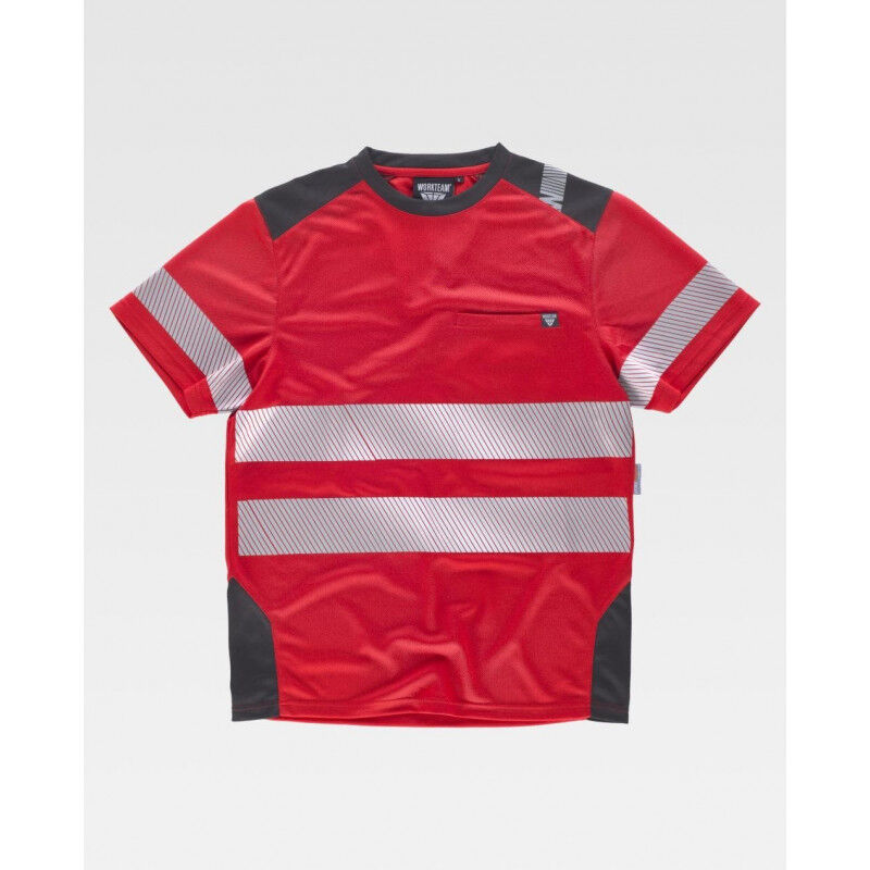 

Camiseta combinada con cintas reflectantes segmentadas WORKTEAM C9242 | XL - Rojo+Gris Oscuro A.V.