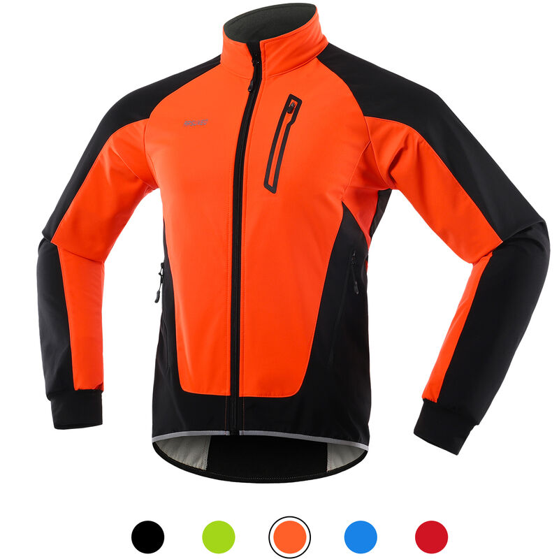 

Arsuxeo - Chaqueta de ciclismo para hombre, impermeable, a prueba de viento, polar termica, jersey de bicicleta, MTB, montar en bicicleta, correr,