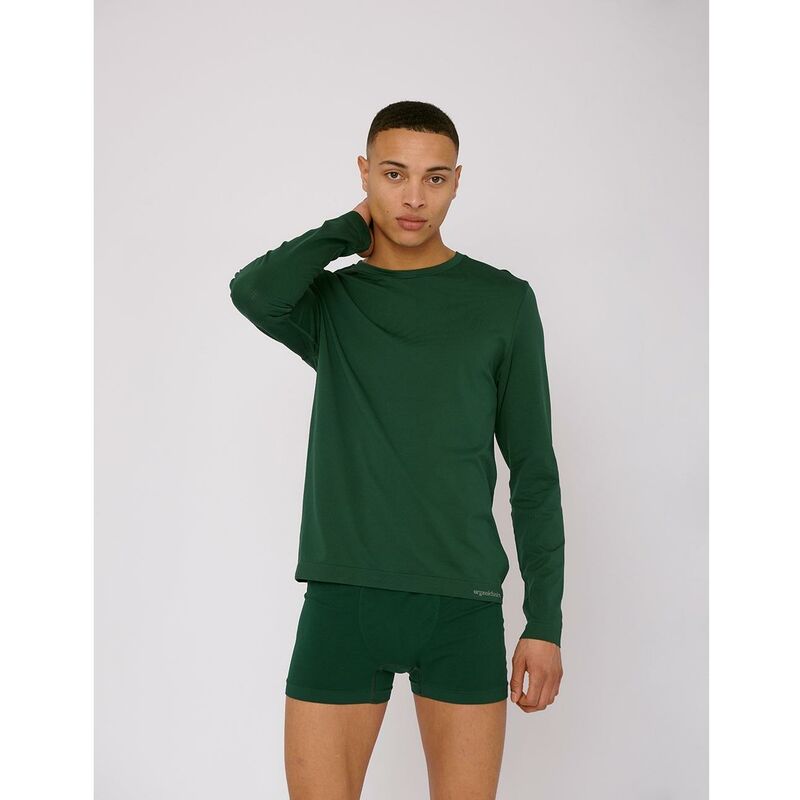 

Camiseta de deporte manga larga verde de hombre - Organic Basics