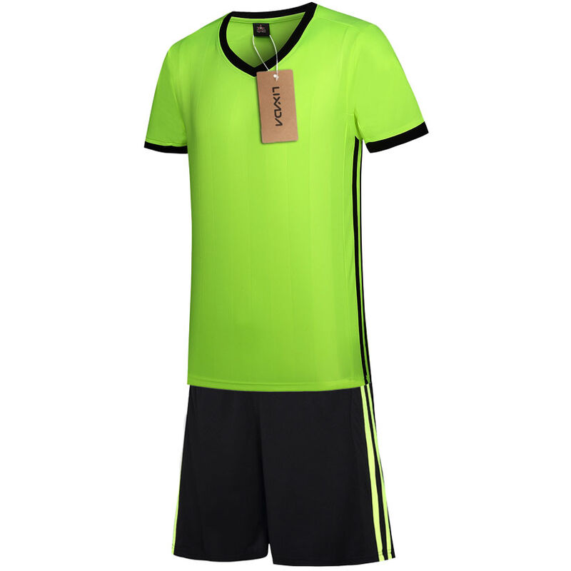 

Camiseta de futbol conjunto de uniformes, ropa deportiva de manga corta, camiseta de futbol transpirable, camiseta de futbol,Verde claro, XXL - Lixada