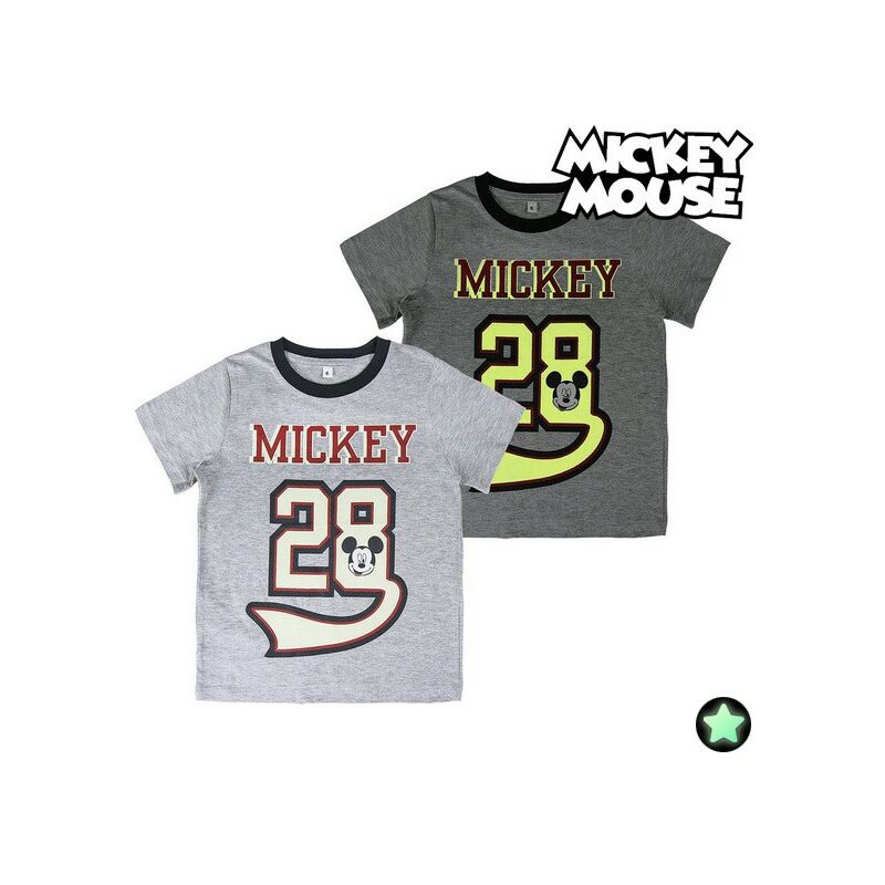 

Camiseta de Manga Corta Infantil Brilla en la oscuridad - Mickey Mouse