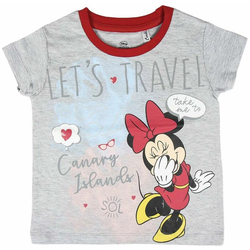 

Minniemouse - Minnie Mouse Camiseta de Manga Corta Infantil Minnie Mouse Gris 4 Años