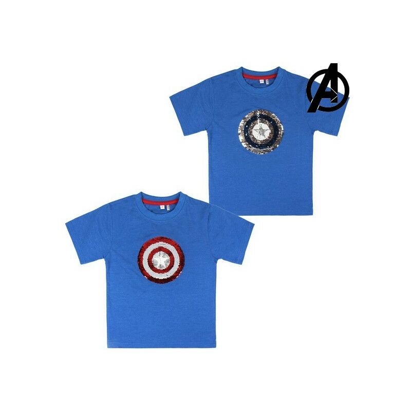 

Camiseta de Manga Corta Infantil 73491 Azul marino 5 Años - The Avengers