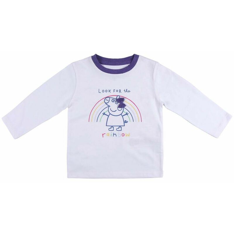 

Camiseta de Manga Larga Infantil Blanco 12 Meses - Peppa Pig