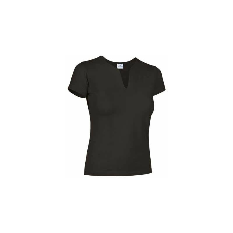 

Camiseta de mujer de manga corta y cuello de lágrima Cancun | Negro - M - Valento