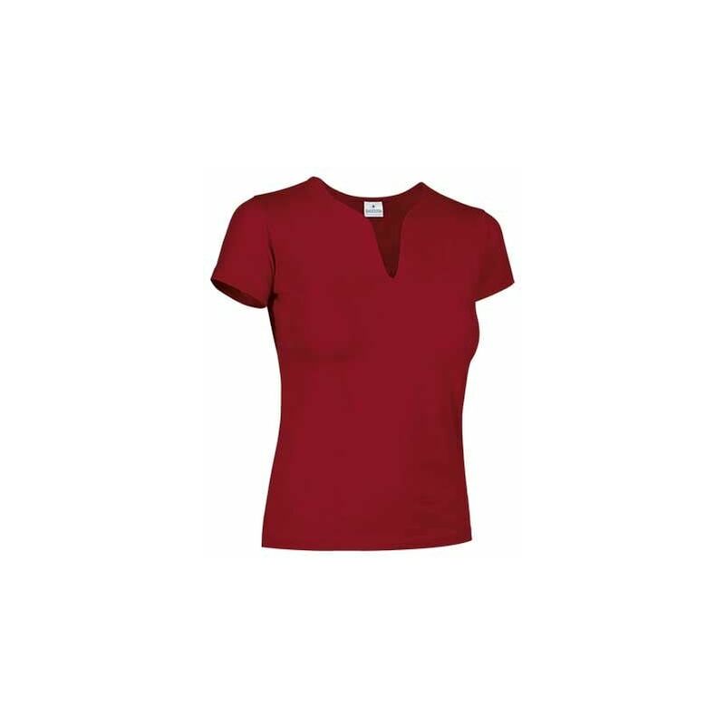 

Camiseta de mujer de manga corta y cuello de lágrima Cancun | Rojo - XL - Valento