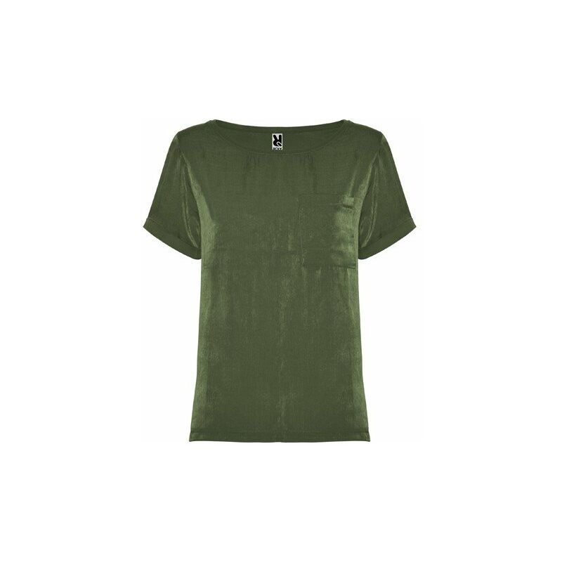 

Camiseta de mujer de manga corta y escote amplio MAYA CA6680 | XXL - Verde Militar