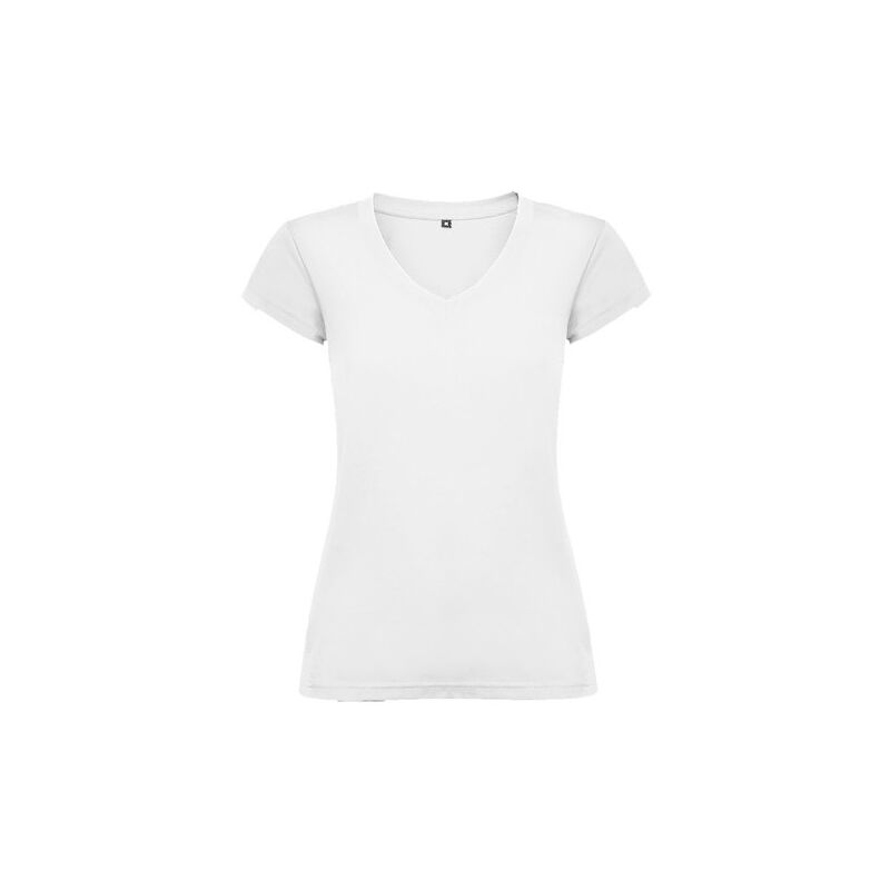 

Camiseta de mujer manga corta escote en cuello de pico VICTORIA CA6646 | Blanco - L