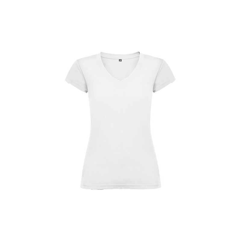 

Camiseta de mujer manga corta escote en cuello de pico VICTORIA CA6646 | Blanco - XL