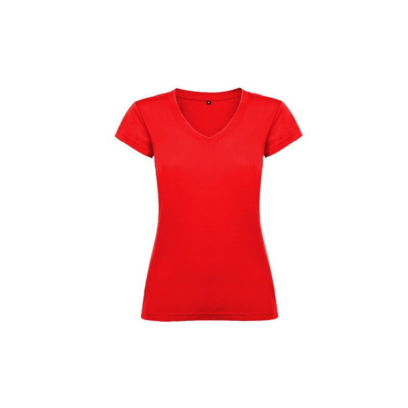 

Camiseta de mujer manga corta escote en cuello de pico VICTORIA CA6646 | Rojo - S
