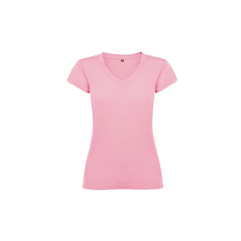 

Camiseta de mujer manga corta escote en cuello de pico VICTORIA CA6646 | S - Rosa Claro