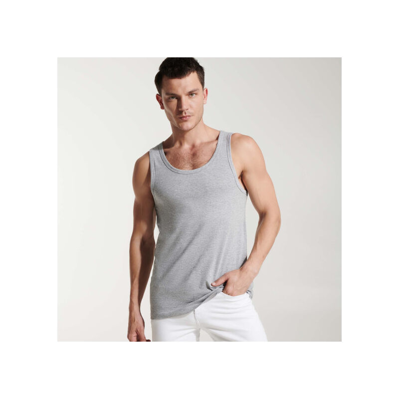 

Camiseta de tirantes anchos, corte semientallado TEXAS CA6545 | S - Gris Vigoré