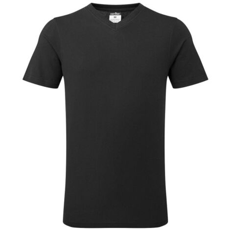 Camiseta de trabajo, algodón con cuello en V B197 XXXL Negro