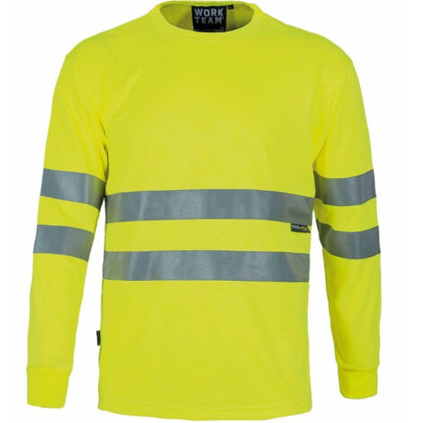 Camiseta de trabajo manga larga de alta visibilidad WORKTEAM C3933
