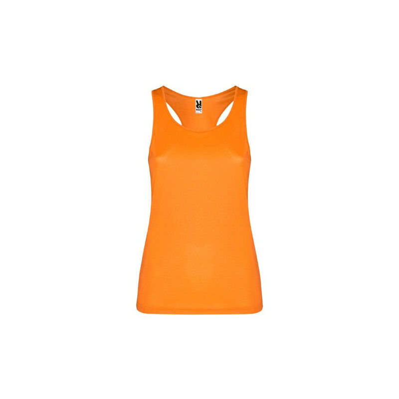 

Roly - Camiseta deportiva con sisas y escote SHURA PD0349 | L - Naranja Fluor