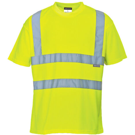 Camiseta deportiva de alta visibilidad Hi-Vis de tejido transpirable con cintas reflectantes S478 5XL amarillo