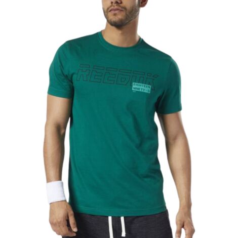 Camiseta REEBOK GS Foundation Tee M de algodón verde para hombre
