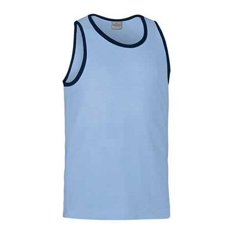 Camiseta sin mangas de corte clásico VALENTO Atletic XL Azul Celeste/Azul Marino