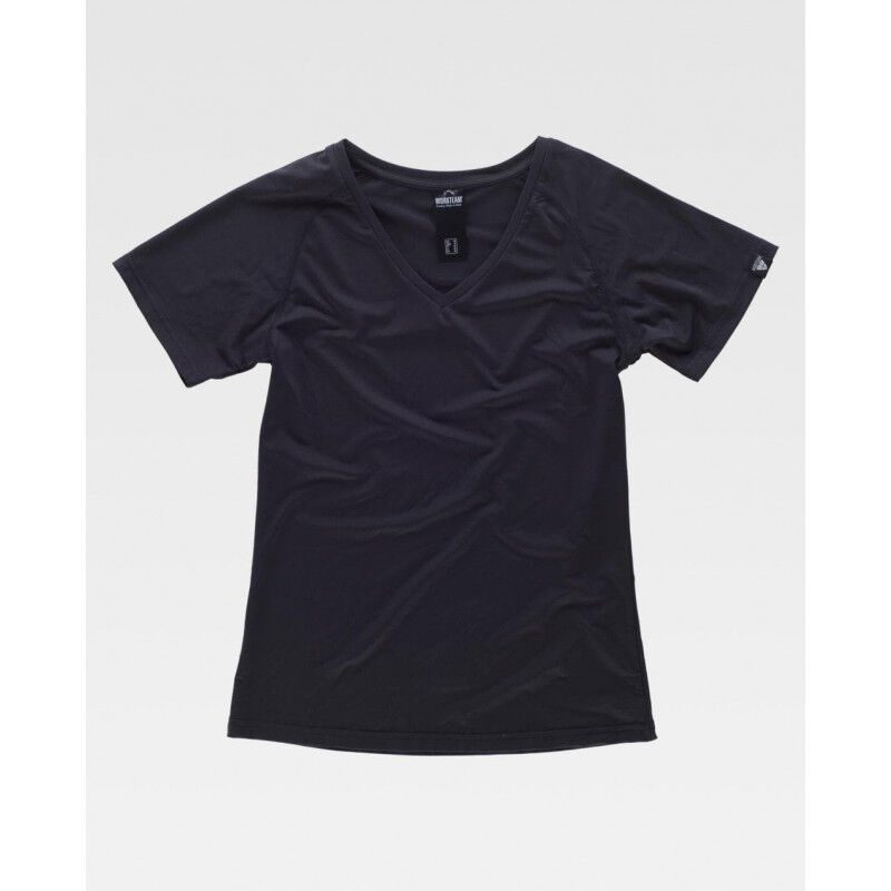

Camiseta mujer de manga ranglan corta de cuello a pico S7525 Sport | Negro - S - Workteam