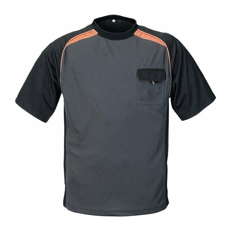 

Camiseta talla XL gris oscuro / negro / naranja