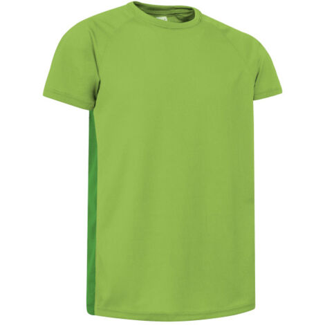 Camiseta técnica bicolor de manga corta y cuello redondo ROCKSPEED VALENTO S Verde manzana / Verde primavera