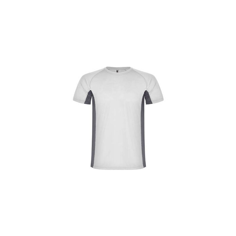 

Camiseta técnica combinada con dos tejidos de poliéster SHANGHAI CA6595 | S - Blanco/Plomo Oscuro