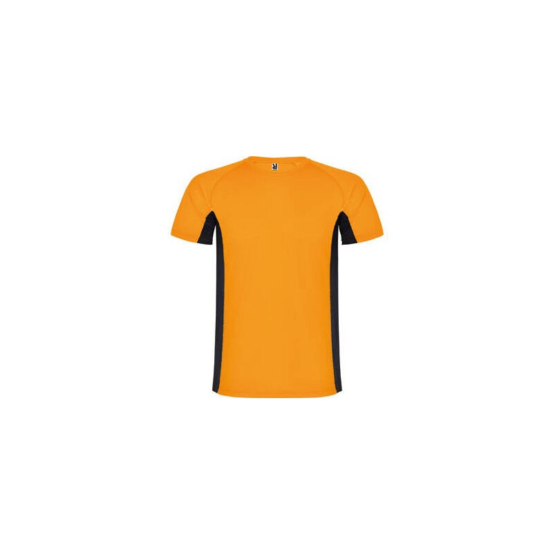 

Camiseta técnica combinada con dos tejidos de poliéster SHANGHAI CA6595 | 4 - Naranja Fluor/Negro