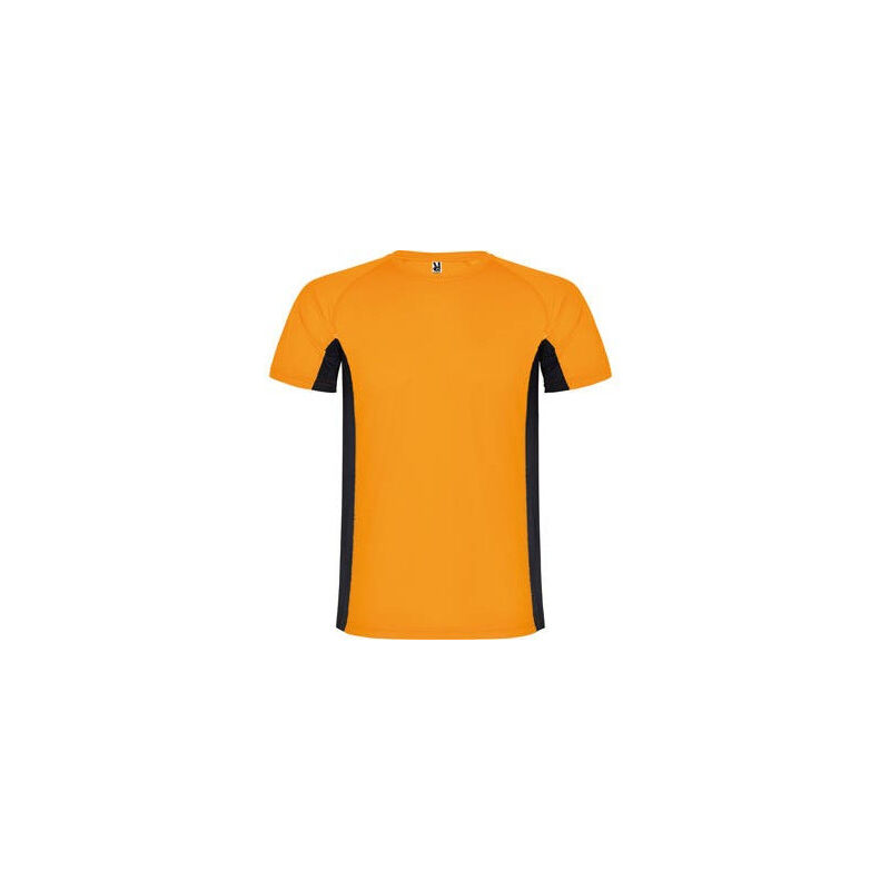 

Camiseta técnica combinada con dos tejidos de poliéster SHANGHAI CA6595 | 8 - Naranja Fluor/Negro