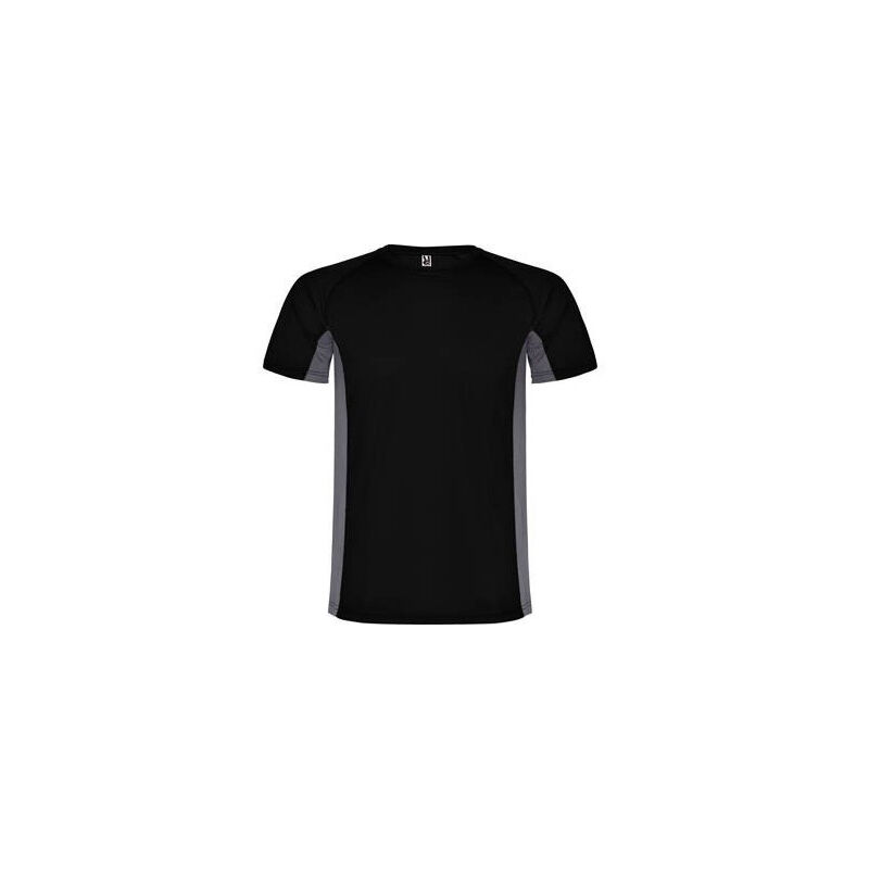 

Camiseta técnica combinada con dos tejidos de poliéster SHANGHAI CA6595 | 12 - Negro/Plomo Oscuro