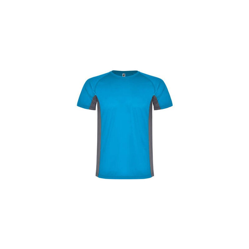 

Camiseta técnica combinada con dos tejidos de poliéster SHANGHAI CA6595 | M - Turquesa/Plomo Oscuro