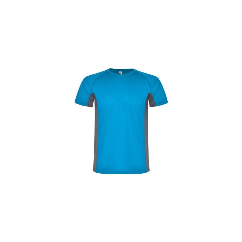 

Camiseta técnica combinada con dos tejidos de poliéster SHANGHAI CA6595 | XXL - Turquesa/Plomo Oscuro