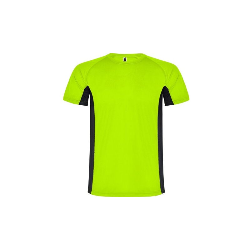 

Camiseta técnica combinada con dos tejidos de poliéster SHANGHAI CA6595 | 4 - Verde Fluor/Negro