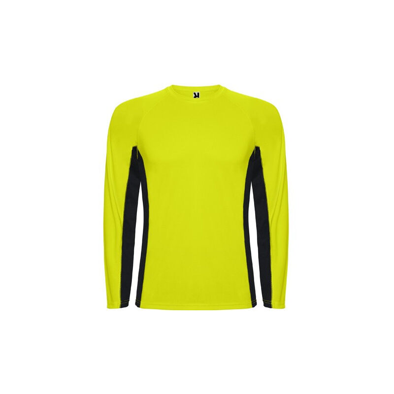 

Camiseta técnica combinada con tejidos poliéster SHANGHAI L/S CA6670 | L - Amarillo Fluor/Negro