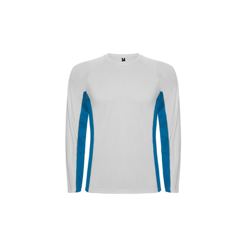 

Camiseta técnica combinada con tejidos poliéster SHANGHAI L/S CA6670 | M - Blanco/Royal