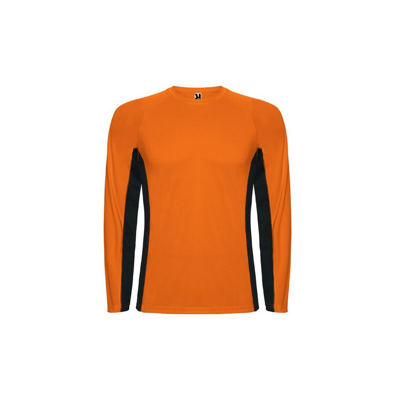 

Camiseta técnica combinada con tejidos poliéster SHANGHAI L/S CA6670 | M - Naranja Fluor/Negro