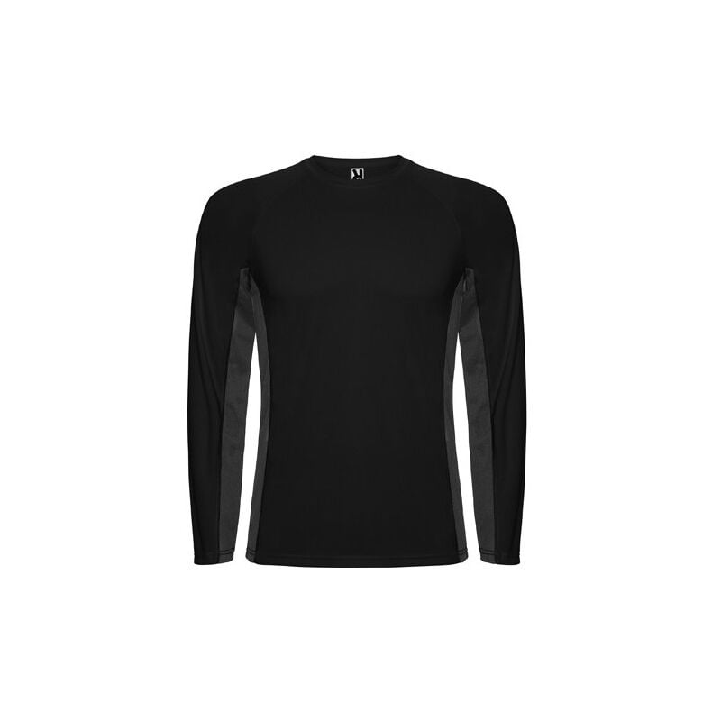 

Camiseta técnica combinada con tejidos poliéster SHANGHAI L/S CA6670 | XXL - Negro/Plomo Oscuro